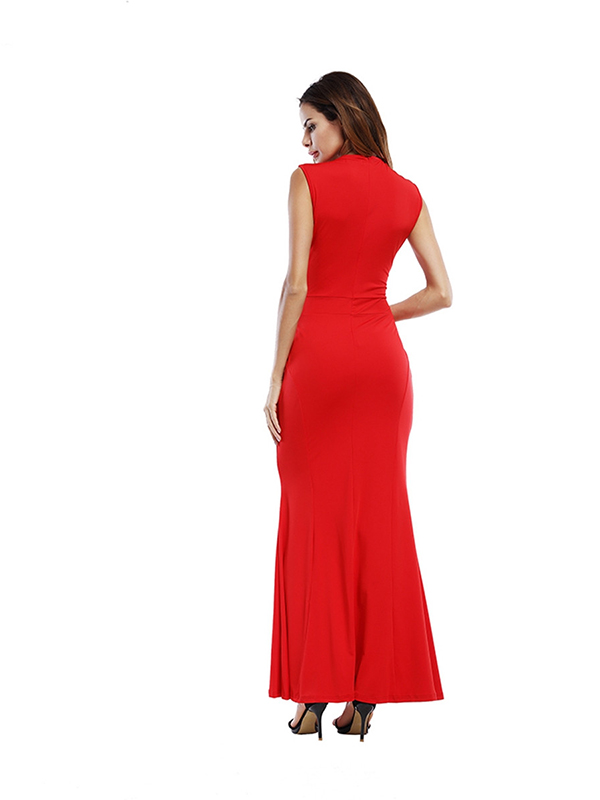 5 Colors S-5XL Pure Elegant Sleeveless Maxi Dress