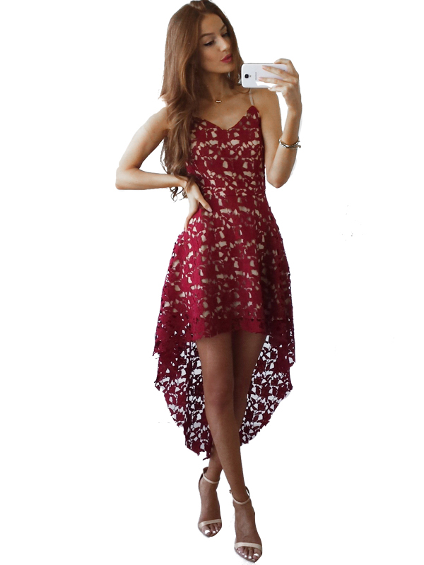 5 Colors S-XL Sexy Women Lace Dress