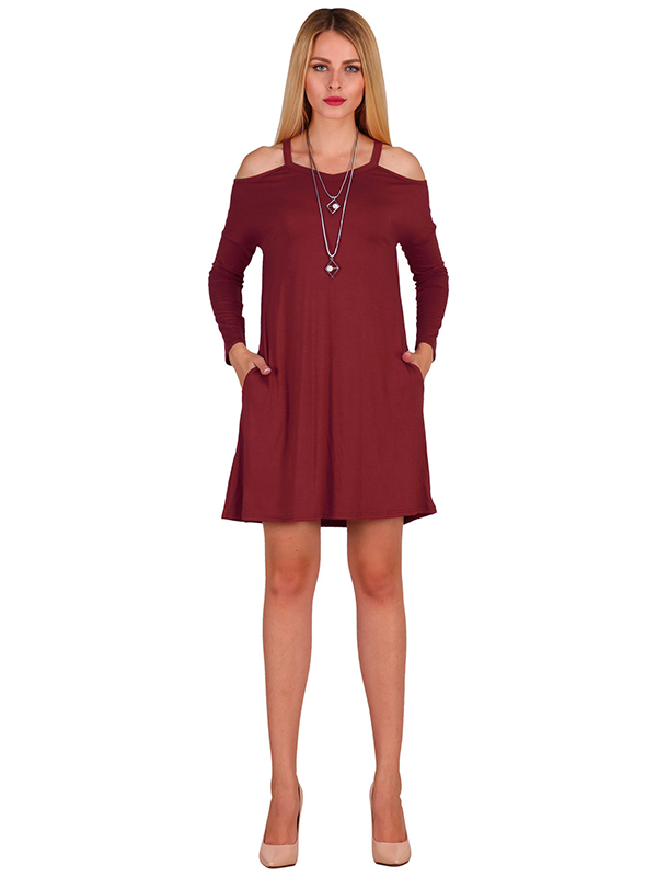 8 Colors S-XL Wide Straps A-Line Plain Casual Dress