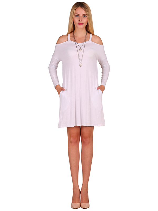 8 Colors S-XL Wide Straps A-Line Plain Casual Dress