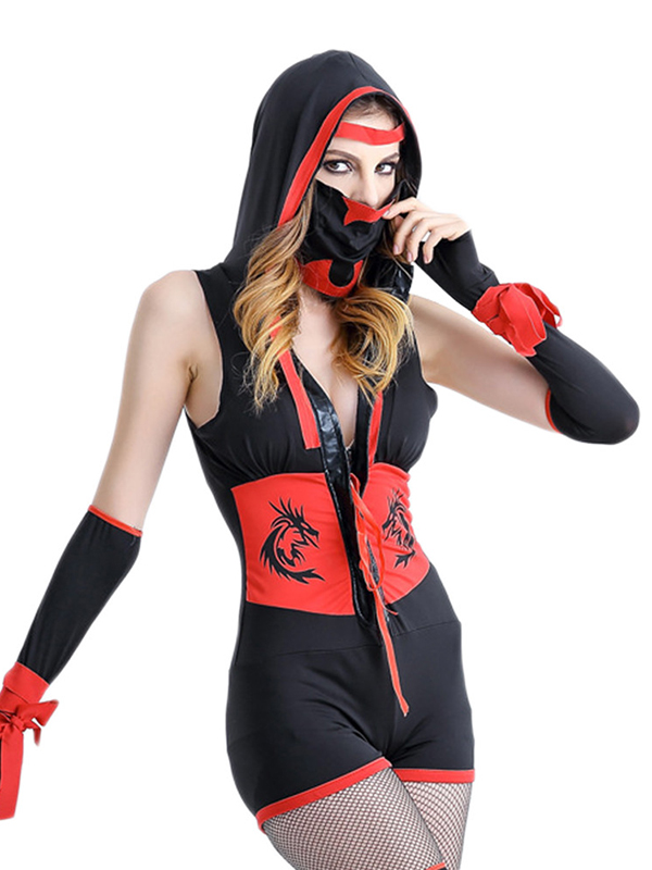 Black M-XL Female Shinobi Ninja Fairy Tales