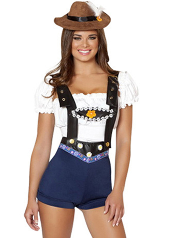 Blue One Size Beer Babe Oktoberfest International Costume