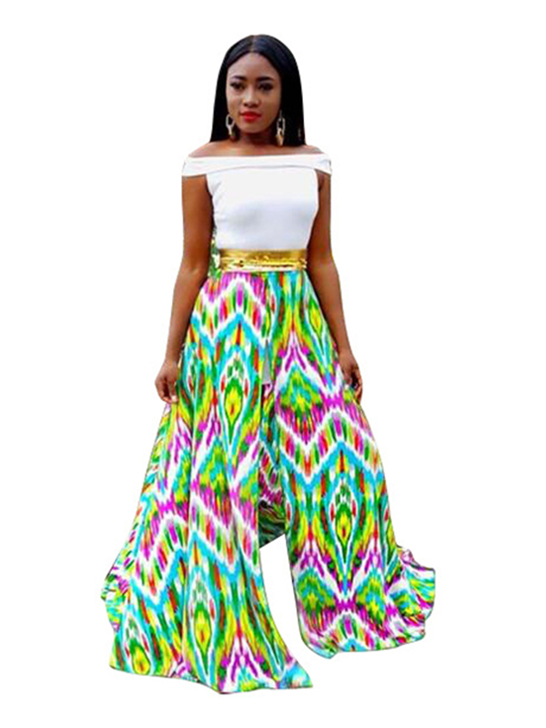 Casual Muliti Color Woman Maxi Dress