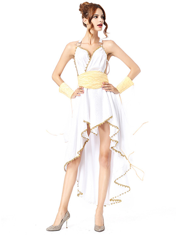 White One Size Sleeveless International Costume