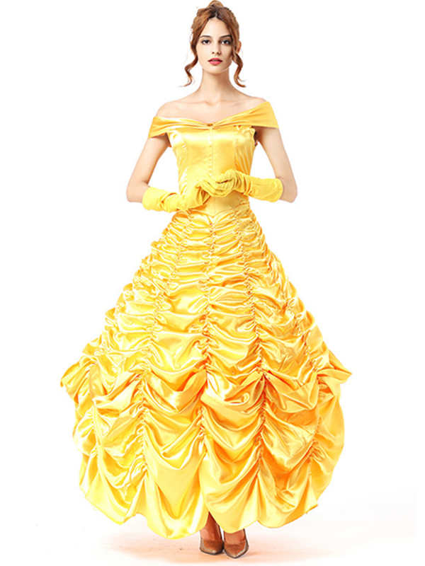 Yellow One Size Off Shoulder Deluxe Costume