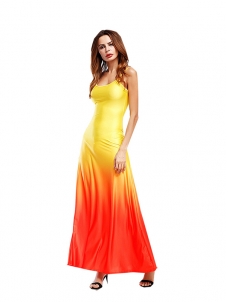 2 Colors S-5XL Gradient Sleeveless Maxi Dress