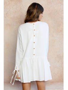 2 Colors S-XL A-Line Short Lazy Casual Dress