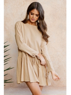 2 Colors S-XL A-Line Short Lazy Casual Dress