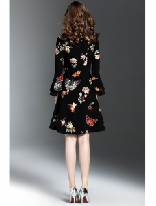 2 Colors S-XL Floral Print Casual Dress
