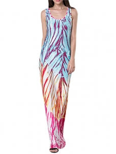 3 Colors S-5XL Casual Sleeveless Tank Top Maxi Dress