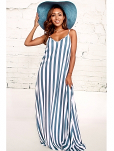 3 Colors S-XXL Long Sleeveless Maxi Dress