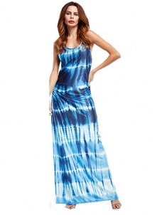 4 Colors S-5XL Gilet Waterlines Maxi Dress