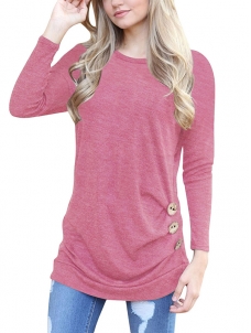 4 Colors S-XL Casual  Long Sleeve Blouses