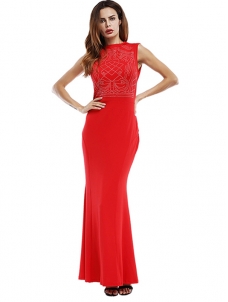 5 Colors S-5XL Pure Elegant Sleeveless Maxi Dress