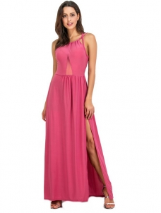 8 Colors S-2XL Sexy Backless Chiffon Maxi Dress