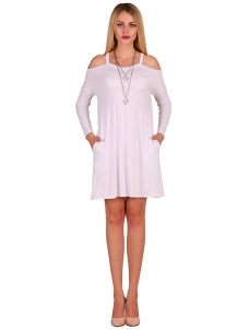 8 Colors S-XL Wide Straps A-Line Plain Casual Dress