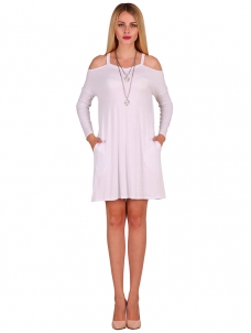 8 Colors S-XL Wide Straps A-Line Plain Casual Dress