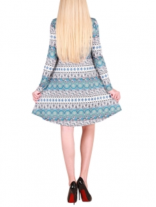 Blue S-XL Eye Catching Fall Smooth Unique Casual Dress