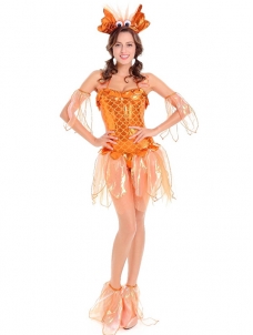 Orange One Size Sexy Gold Mermaid Fairy Tales