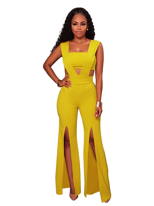 3 Colors S-3XL Fashion Sleeveless Jumpsuit