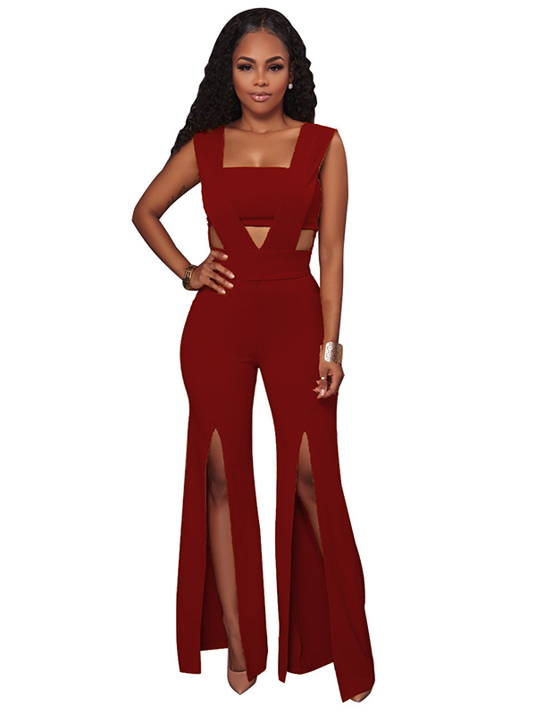 3 Colors S-3XL Fashion Sleeveless Jumpsuit