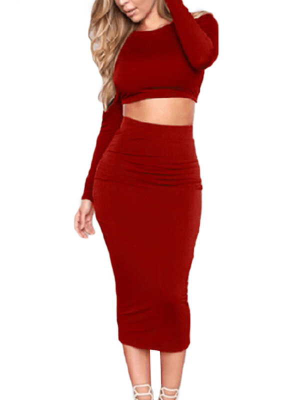 3 Colors S-L High Rise Eye-Catching Midi Dress