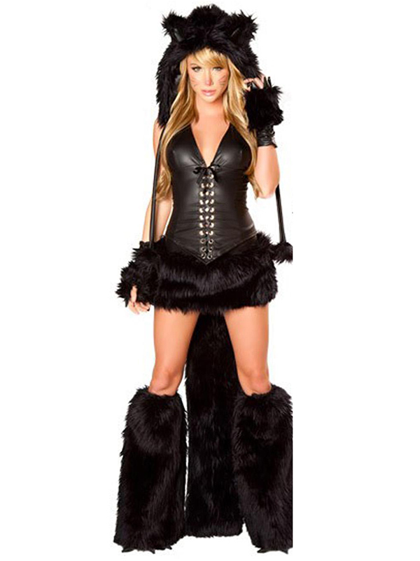 Black Leather Animal Costume