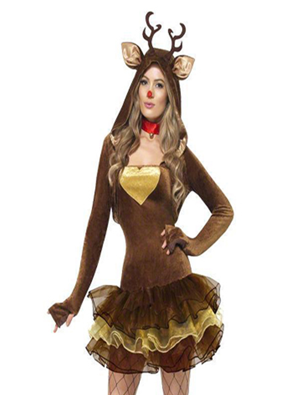 Fashion Brown Christmas Costume