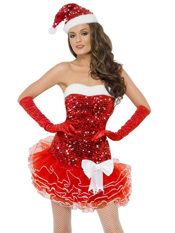 Santa Sequin Womens Costume