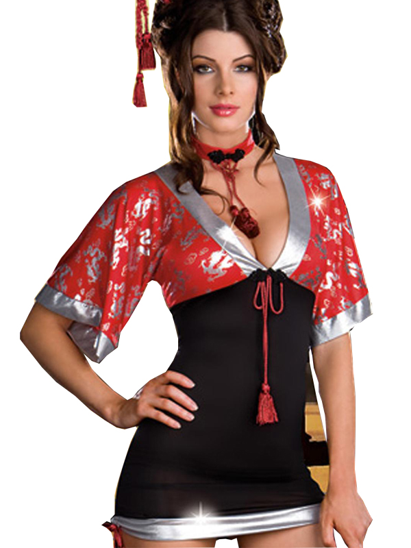 V-Neck Kimono Costume