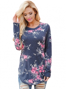 4 Colors S-XXL Floral Print Blouses
