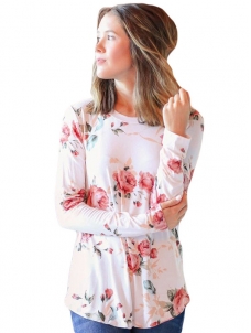 4 Colors S-XXL Floral Print Blouses