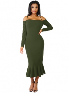 6 Colors S-XL Straps Party  Maxi Dress