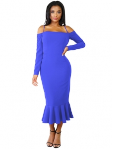 6 Colors S-XL Straps Party  Maxi Dress