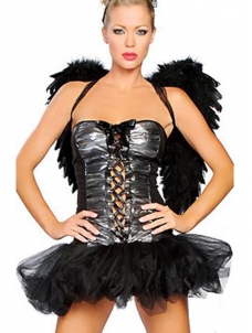 Beautiful Lace Up Designed Mystique Dark Angel Costume