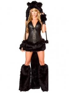 Black Leather Animal Costume