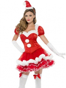 Miss Santa Corset Costume, Fever Collection