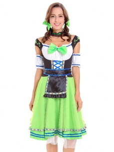 New Green Oktoberfest Beer Girl Costume