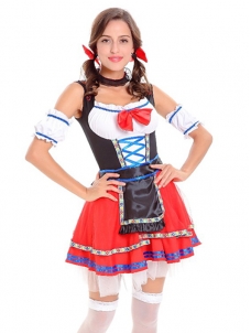 Red Short Oktoberfest Beer Girl Costume