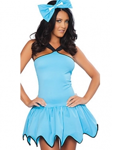 Solid Blue Gear Hem Costume