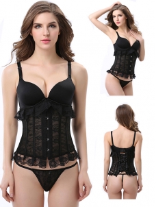 Black Lace Women Underbust Corset