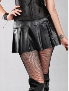 Black S-XXL Women Vinyl Umbrella Skirts