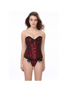 Plus Size Lace Strapless Burlesque Corset S-6XL