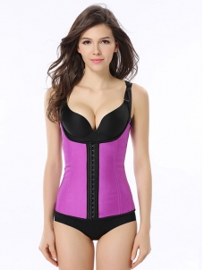 Sexy Purple Vest Latex Waist Trainer XS-6XL