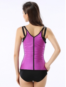 Sexy Purple Vest Latex Waist Trainer XS-6XL