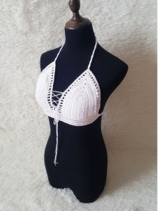 White Women Beach Crochet Sexy Swimwear