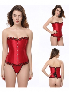Wholesale Sexy Red Corset Overbust S-2XL