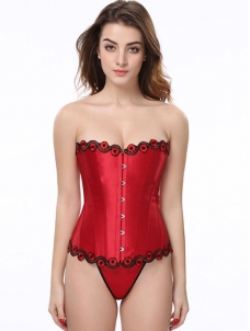 Wholesale Sexy Red Corset Overbust S-2XL