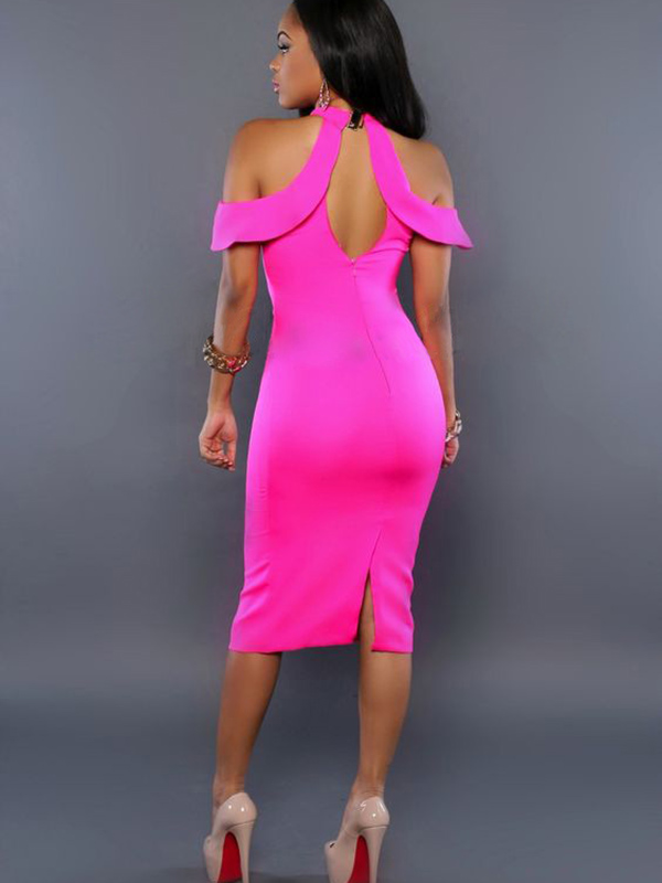 3 Colors S-XL Sexy Off Shoulder Bodycon Dress 