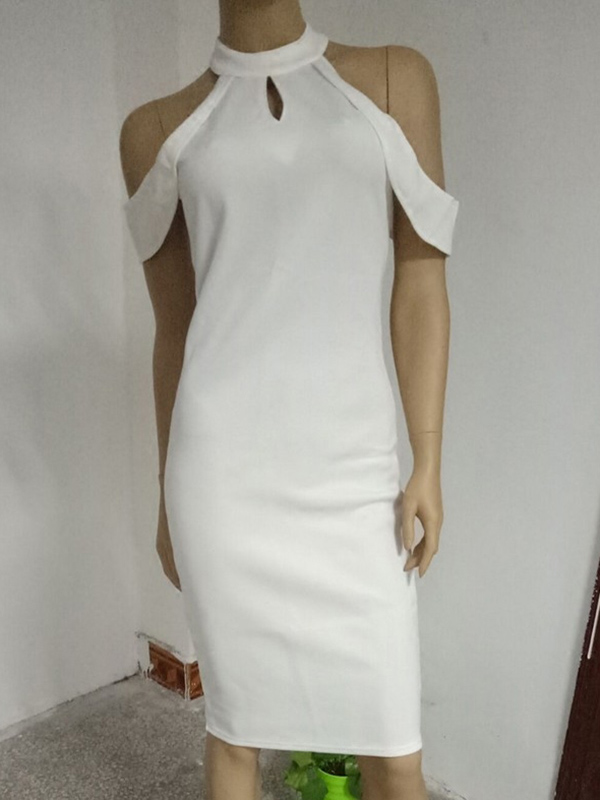 3 Colors S-XL Sexy Off Shoulder Bodycon Dress 